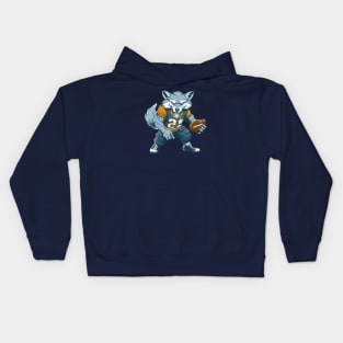 American Football Wolves Touchdown Kids Hoodie